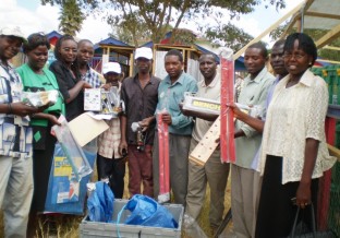 A trade box received by a community group in Kenya